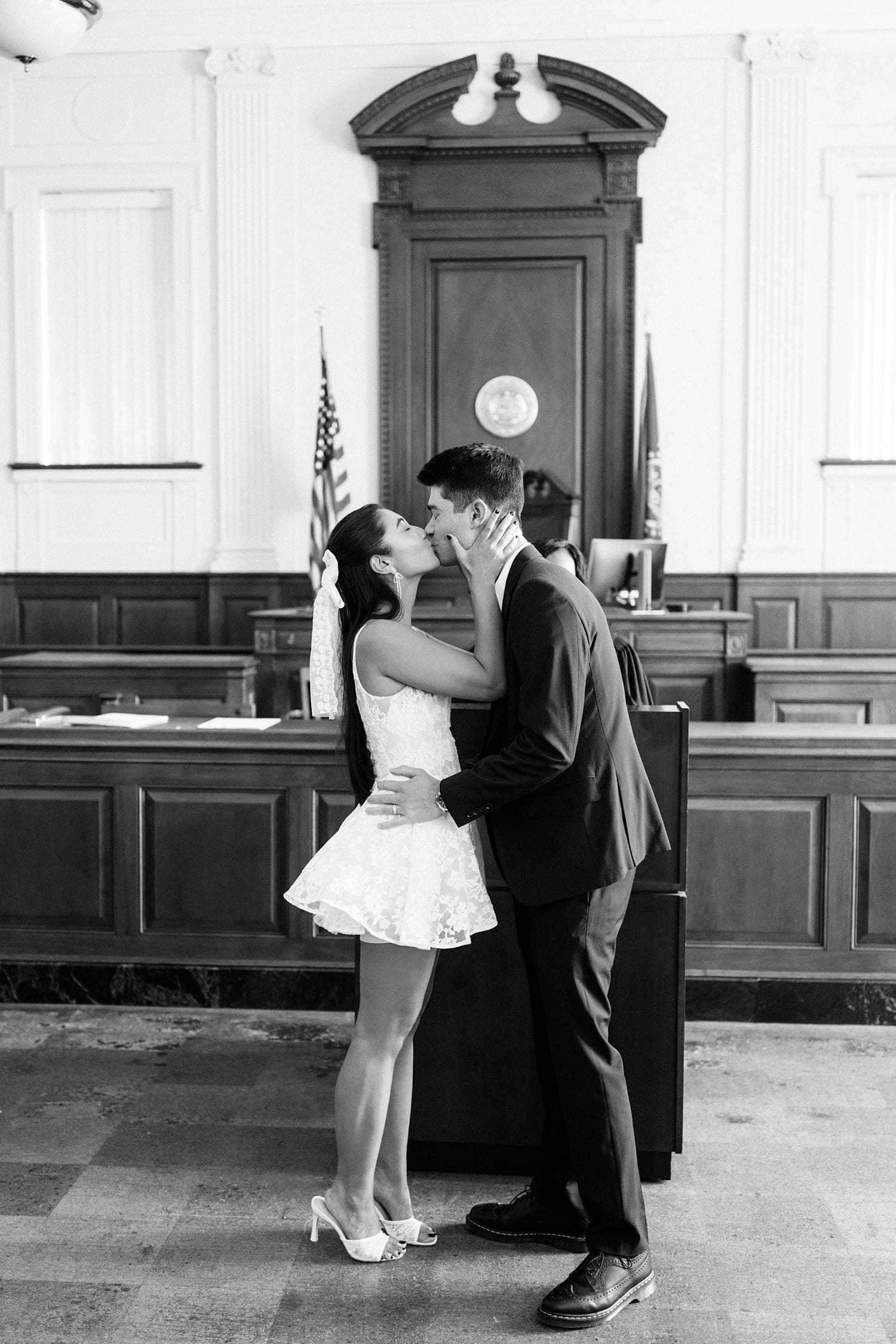 couple say I Do in front of judge by Camille Meers Photography
